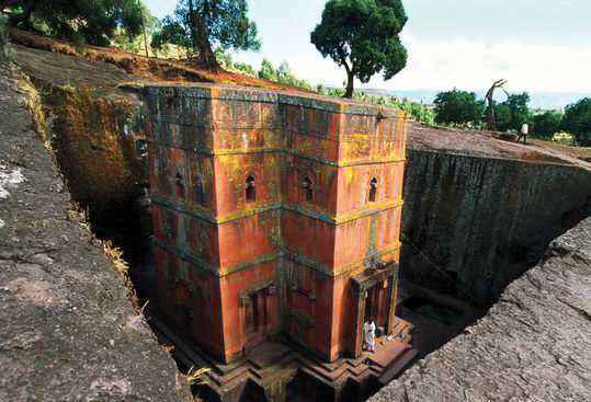 Rock hewn churches of Lalibela, UNESCO World Heritage Site, Ethiopia